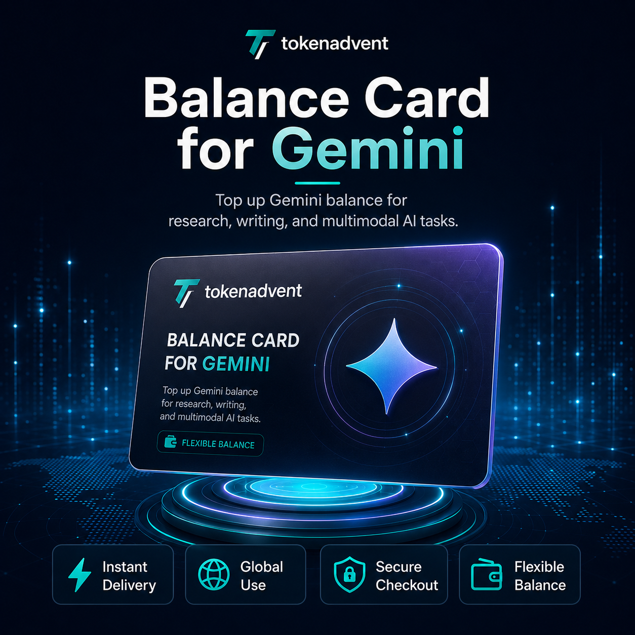 tokenadvent Gemini Balance Card  support gemini model